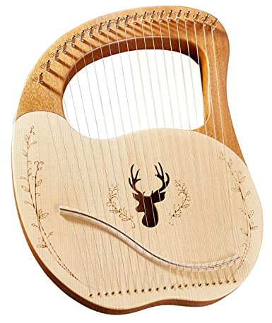 Leier 21 Saiten Leier Harfe Fichtendecke Mahagoni Rückwand Saiteninstrument