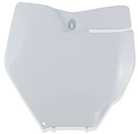 MSAFGY 3 Colors Front Number Plate Plastic Cover Compatible With SX SXF XC 125 150 250 300 450 Dirt Pit Bike Motocross Enduro Number Plate (Color : White)