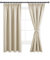 DWCN Vorhänge Wohnzimmer Blickdicht Kräuselband mit Vorhang-Krawatten, 2er Set H 183 x B 117 cm Vorhänge Dunkel Thermogardine Verdunkelung, Wärmeisolierend Thermovorhang für Schlafzimmer, Hell Beige