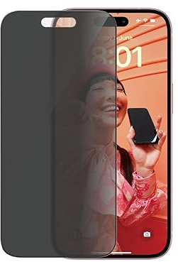 Panzer Glass - Privacy Screen Protector iPhone 15 - Ultra-Wide Fit w. EasyAligner