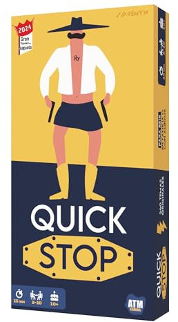 Quick Stop - Juegos de Mesa Dinámico y Divertido para Familia y Amigos - Gran Premio del Juguete 2024 - Versión Entretenida del Juego Stop - Regalo Original - Español