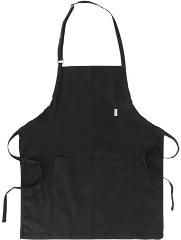 Babish Küchenschürze aus 100% Baumwolle mit geräumiger Fronttasche und verstellbarem Nackenband
