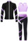 YiZYiF Kinder Eiskunstlauf Anzug Mädchen 3er Sport Oufit Langarmjacke Crop Tank Top Und Leggings Set Eislaufen Trainingsoutfit Tanzanzug Lavendel_N 170