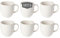 Costa Nova Vermont Kaffeetassen - 6er-Set, Steingut, Elfenbein weiß, 33 cl – 9 cm hoch, bauchig, handwerklich, für Kaffee, Cappuccino, Tee und Kakao oder als Suppentasse