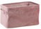 Home4You Aufbewahrungskorb Regalkorb | Samt | Rosa | Mit Griffen | 33x18x23 cm