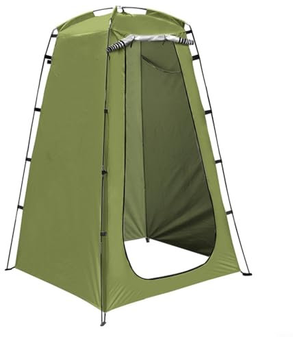 Entgoinggo Tente de douche à langer, étanche et anti-UV, tente de douche mobile pour salle de bain, vestiaire, support de camping, tente de douche tridimensionnelle d'extérieur (vert)