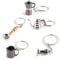 Bordhap 5PCS Coffee Tamper Keychain Espresso Portafilter Moka Pitcher Keyring Portable Coffee Accessories Gift