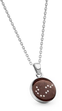 Wide Above Sternzeichen Halskette - Echte Sternschnuppe als Anhänger mit Silberkette - 12 mm (Wassermann)