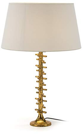 LAMPARA SOBREMESA 14X14X49 METAL DORADO SIN PANTALLA