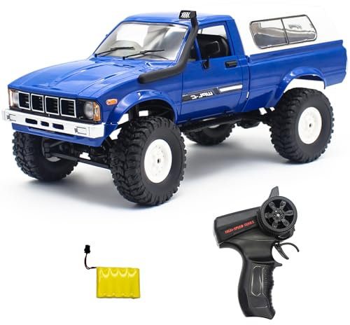 Hitish RC Crawler Truck, C24 Pickup Truck mit LED-Licht, 4x4 Offroad RC Rock Crawler, 2,4 GHz Ferngesteuertes Auto All Terrain Truck Crawler, Gas & Lenksteuerung