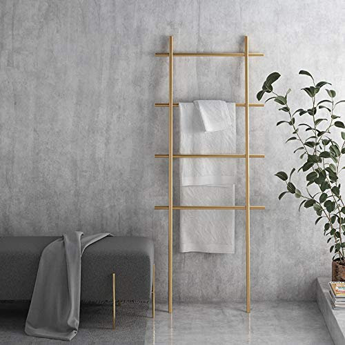 Porte-serviettes moderne en forme d'échelle, support de séchage sur pied, porte-serviettes, vêtements, rails en métal