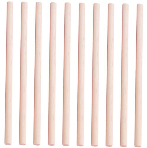 HEMOTON 10St runder Stock runder Stock trommel Trommelmaschine -Schlagzeug Instrumentenzubehör kinderinstrumente musikinstrumente Rhythmusschläger für Holzstab