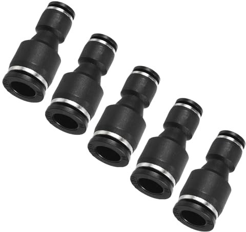 TA-VIGOR 10mm Tube OD x 6mm Reducing Push to Connect Tube Fittings, Quick Release Push Fit Air Line Connectors, Stem Reducer Air Fittings PG10-6 (Pack of 2)