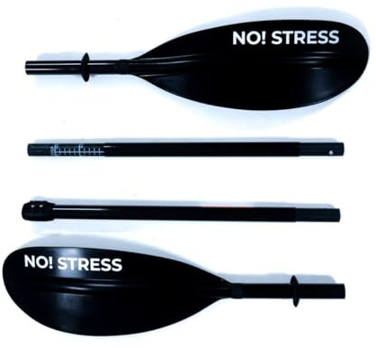 No Stress Fiberglas Hybrid Kajak Paddel 4-teilig