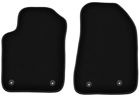 Wielganizator Velours Vorne Fußmatten passend für Alfa Romeo Giulietta (2010-2020) | Qualität: Basic - Genaue Passform, rutschfeste Untregrund 2-teilig - Schwarz