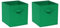 BonChoice Foldable Storage Cubes Boxes with Handle for Home Organization, Fabric Wardrobe Storage Box Organizer Basket Bins for Clothes Beddings Toys Towels, Collapsible & Durable (2, Emerald Green)