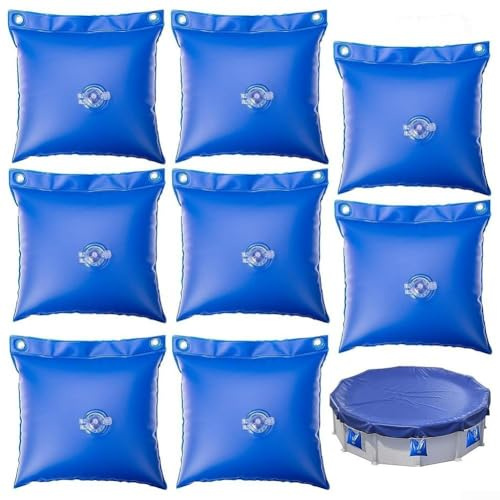 for PROTECTION Set of 12 Weather Resistant Pool Cover Hanging Bags with Sturdy Hooks (4pcs)