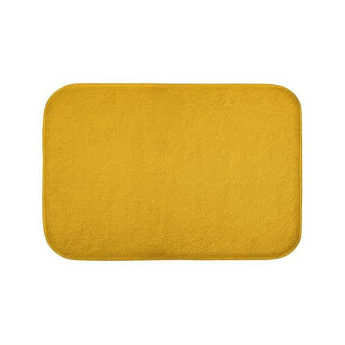 Fußmatten Badezimmer Senfgelb Antirutsch Flanell Bodenmatte Pflegeleicht Teppich Für Garten Küche Hauses 60X40Cm