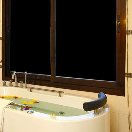 FUANA Pure Black Matte Electrostatic Glue-Free Glass Film Paper Opaque Door er Privacy Protection Darkening Window Tint DIY