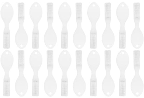 MUCKLILY 20 Stück Tragbare Gefängniszahnbürsten mit Kurzem Griff aus Kunststoff und Nylon Ergonomisch für Zahnreinigung von Insassen im Haushalt