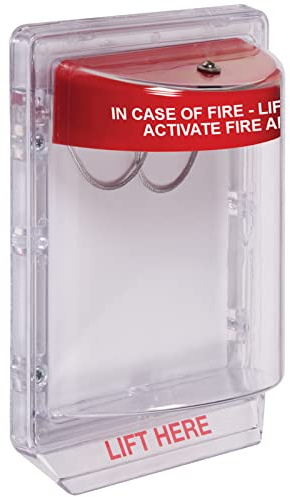Safety Technology International, Inc. STI-1100 Stopper II with Horn, Flush Mount, Protective Polycarbonate Cover , Red, 1 unit