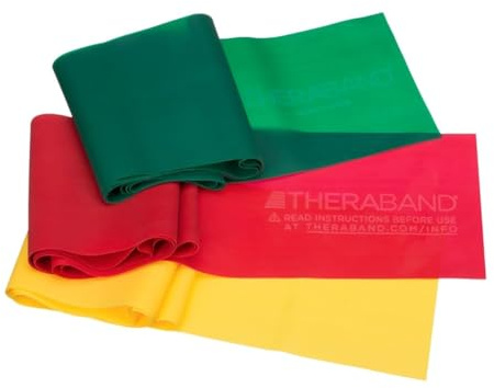 Thera-band Latex Free Active Recovery Kits, Yellow/Red/Green, Beginner