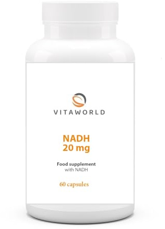 Vita world NADH 20mg 60 Capsules l with Patented PANMOL® NADH – a Special microencapsulation l Vegan l enteric-Coated