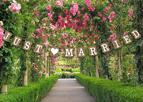 Pappe Hochzeit Festbanner Feier Girlanden Requisiten Dekoration beige