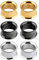 Longbeauty 6er Set/3-Farben Edelstahl Flesh Tunnel Set Schraubverschluss Ohr Expander Ohrplugs Stil A 12mm