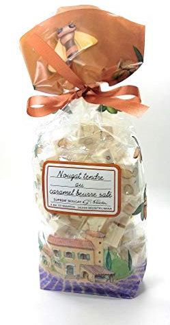 PRODUIT DE PROVENCE: Sachet De Nougats de Montélimar au Caramel Beurre Salé 200 g
