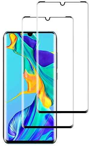 Ingen [2 Stück Display Schutzfolie kompatibel mit Huawei P30 Pro, HD Glas Display-Schutzfolie Schutzglas Glass Protector, 9H Härte/Blasenfrei/Anti Kratzer - Schwarz
