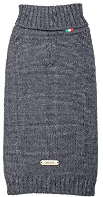 CHIARA ELLIE Pullover CHP-403GY-L, Hoodie, Sweatshirt, Sweater, komfortabel (Größe: L, waschbar, stylish, warm, Halsband, Material: 100 % Polyester), Dunkelgrau