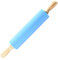 Mattarello, Mattarello Grande per Pasticceria Manico in Legno Mattarello Girevole in Silicone Antiaderente Strumento per la Cottura della Pasta(Blu)