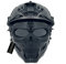 PJ Typ Tactical Airsoft Schutz Fast Helm mit einstellbarem Full-Face-Schädel Maske Set,für Paintball-Schießen, CS-Spiele