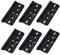 Wealrit Lot de 6 charnières de porte noires en acier inoxydable avec vis