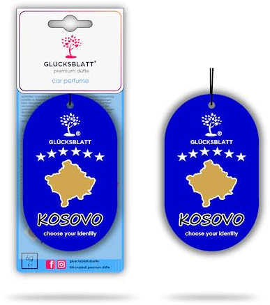 GLÜCKSBLATT premium Autoduft Autoparfüm Flagge KOSOVO