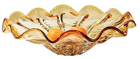 Coupe à Fruits décorative en Cristal Grande Assiette de Fruits à Fruits Moderne Table Basse de Salon Minimaliste de Bureau Assiette de Fruits en céramique