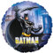 Party Factory `Batman Batarang´ Folienballon, rund, Ø45cm, schwarz, blau, Superheld, Gotham City, Heliumballon zum Geburtstag