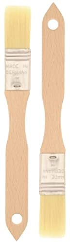 teemando® 2 X Haushaltspinsel, flach, 20 cm, 1 Zoll breiter Backpinsel mit Naturborsten