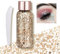 AONAT Body Glitter Gel, Paillettes Visage, Mermaid Sequins, Liquide Fard À Paupières, Pour Festival Masquerade Birthday Makeup, Cosmétique, Corps, Visage, Cheveux, Ongles (Marron Clair)