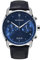 DeTomaso SORPASSO Chrono Silver Blue Blau Herren-Armbanduhr Analog Quarz Leder Blau
