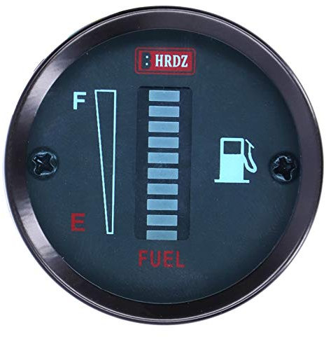 Indicador de Nivel de Combustible, Indicador de Indicador de Combustible LED de 52 Mm de Diámetro, Resistencia Ajustable de 12 V, Medidor de Nivel de Combustible Digital Universal