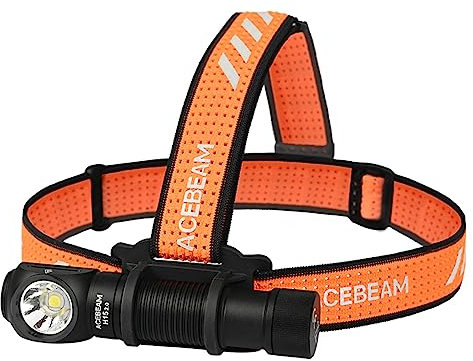 ACEBEAM H15 2.0 Stirnlampen Taschenlampe wiederaufladbar, 2800 Lumen, superheller LED Kopflampe mit weißem rotem Licht, multifunktionale rechtwinklige Taschenlampe für Outdoor Camping, Reparaturen