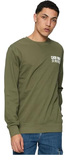 Mister Tee Herren Sweatshirt Cash Only Crewneck Olive S
