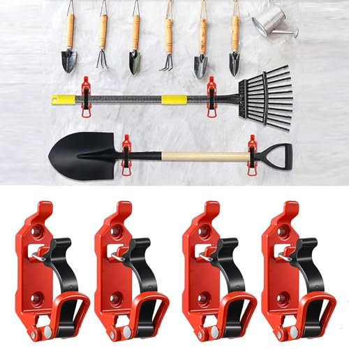 SHINROAD Lot de 4 supports de pelle pour barres de toit, accessoires de toit, supports de montage mural, kit de montage de serrage pour barres de toit, bateaux, équipements militaires, hache