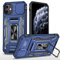 GANGANPRO Case for iPhone 11 Pro Case with Camera Cover Slider Full Body Armour Military Protective Shockproof Phone Cover Magnetic Ring Stand 6.1 Inch Dark Blue