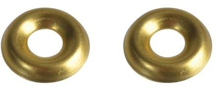 ForgeFix Screw Cup Washers | No. 6's | Solid Brass, Polished | Bag 200 (Pack of 2)