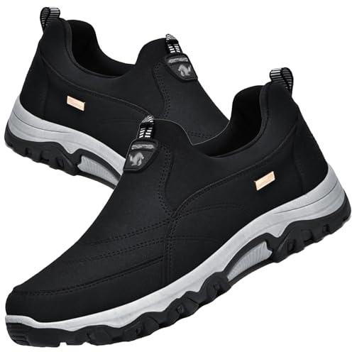 Aocase Chaussures Orthopédiques Pied Large Homme Homme Chaussures de Randonnée Basses Tennis Respirant Légères et Confortables de la Mode de Marche,Noir,47/285mm