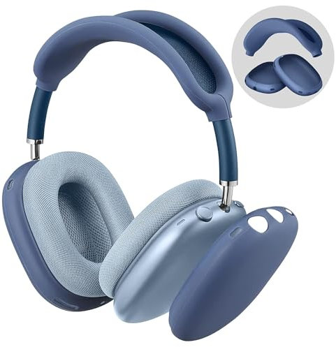 CASOSHIELD Custodia per cuffie Airpods Max, custodia in silicone per Apple Airpod Max, custodie per accessori (blu scuro)