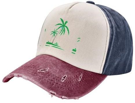 Kokosbaum stilvoller Sport Cowboy-Hut, verstellbare Größe, ideal für den täglichen Gebrauch und Outdoor-Aktivitäten, Kokosbaum, one size, Coconut Tree, Einheitsgr��e